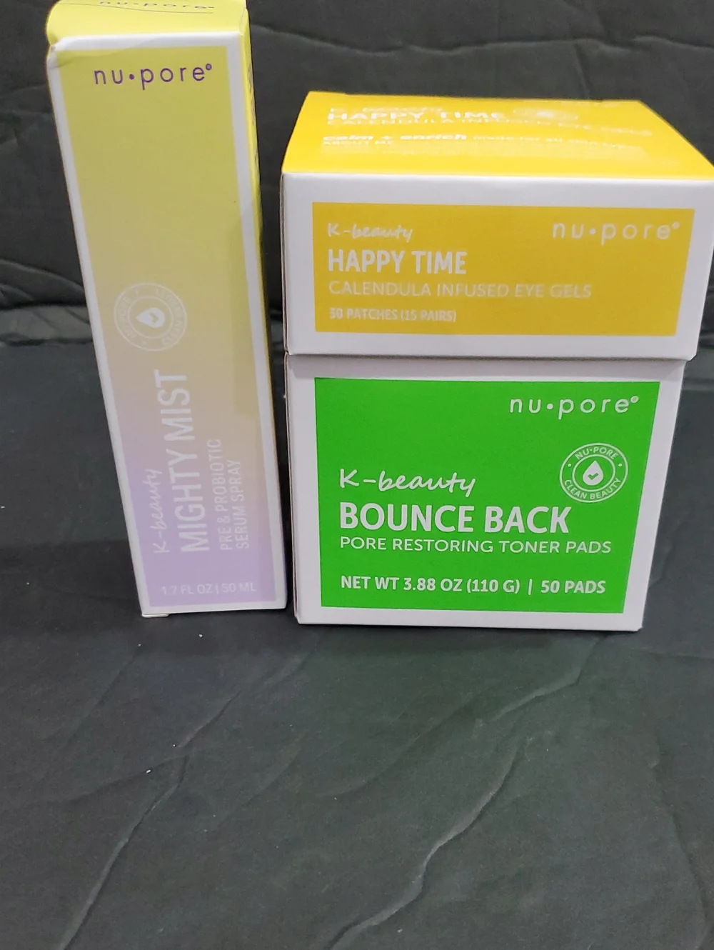 3piece k-beauty toner pad eyegel and serum spray facial set brand new